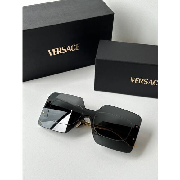 NEW Versace VE2277 Rimless Oversized Sunglasses $652